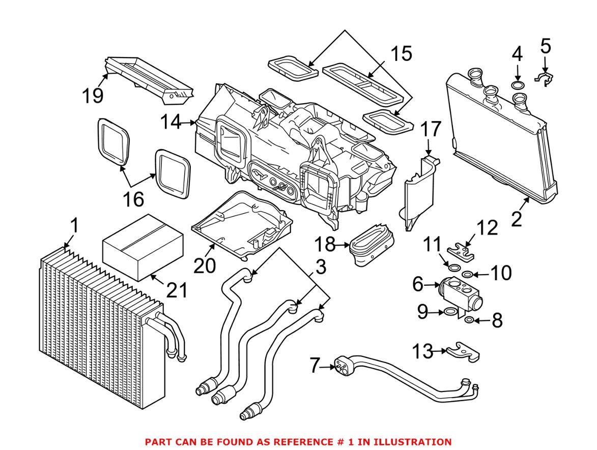 BMW A/C Evaporator Core - Front 64119134628